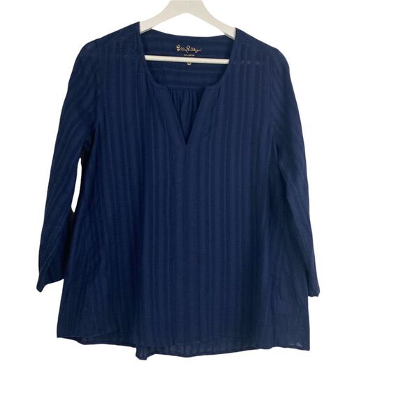Lilly Pulitzer Nalani True Navy Tunic size Small - Picture 2 of 6